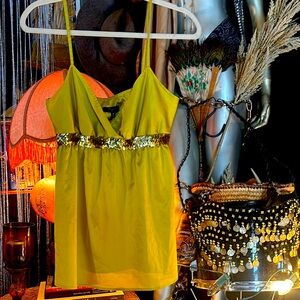 Express Yellow Camisole with Sequin Detail
